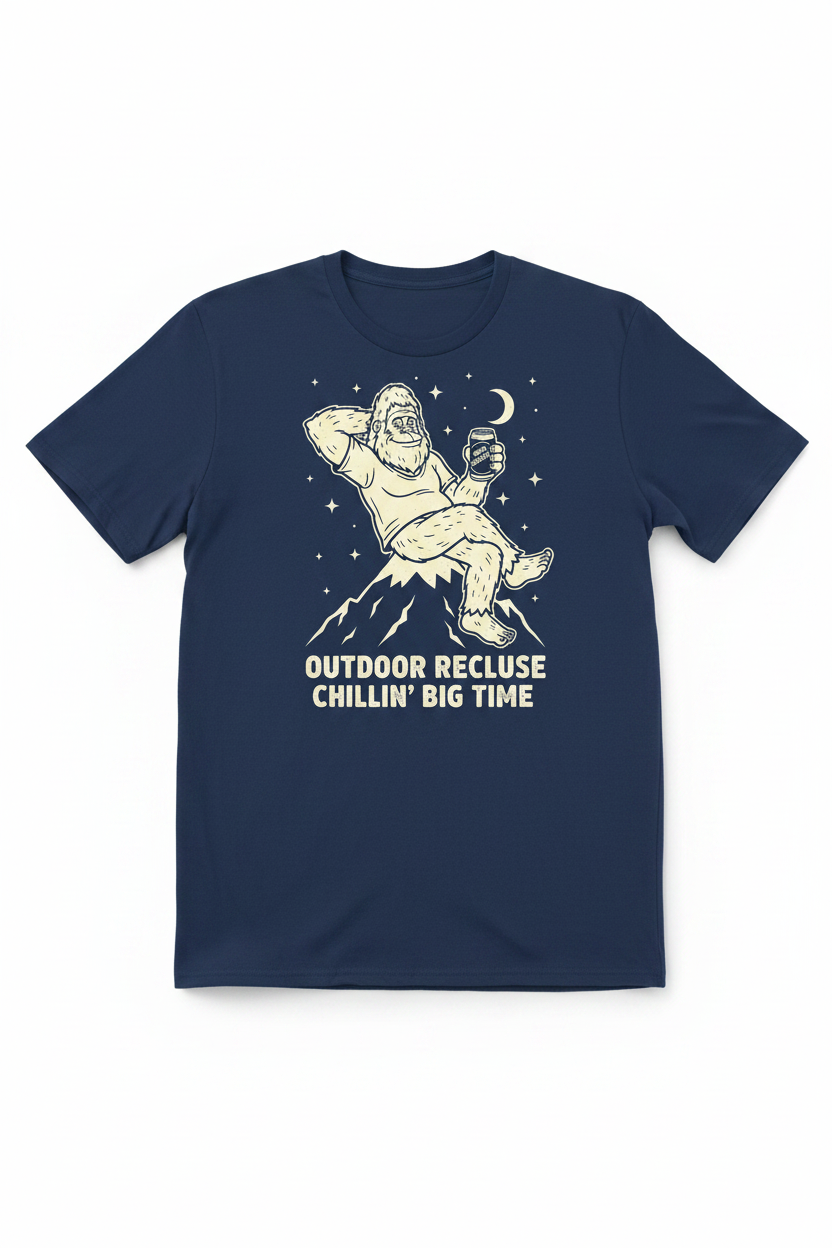 Bigfoot Beer Graphic T-Shirt - Blue