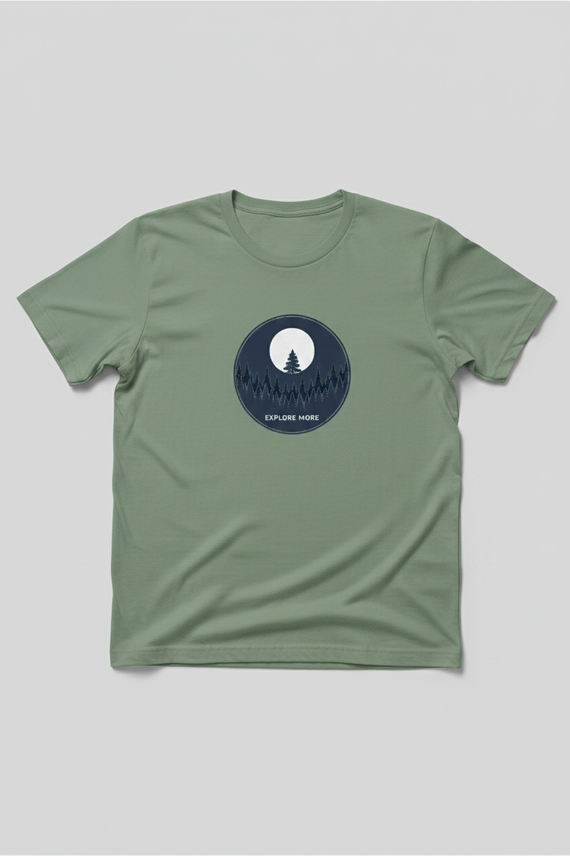 Explore More - Sage Green Tee Mockup