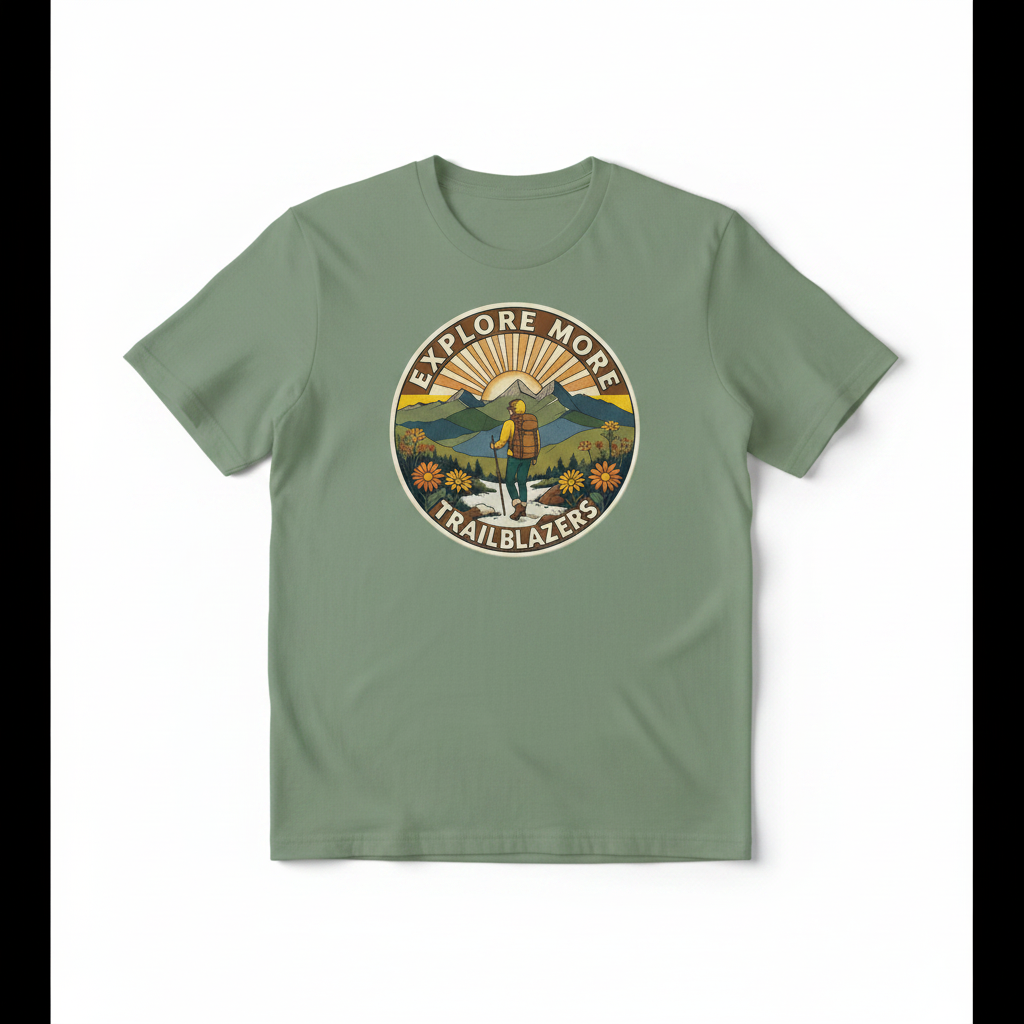 Explore More Trailblazers - Sage Green Tee
