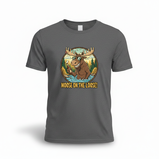 Moose Beer Graphic T-Shirt Mockup