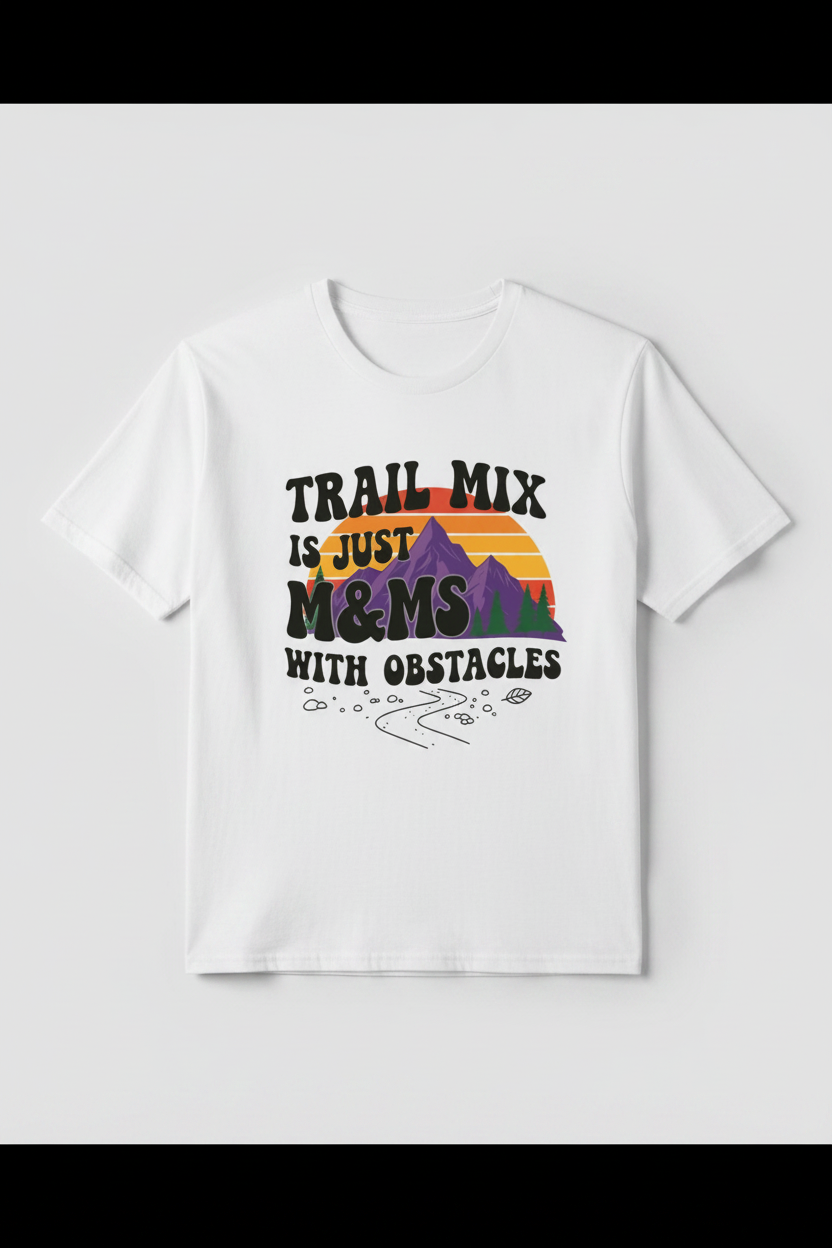 Trail Mix 2 - White Tee Mockup